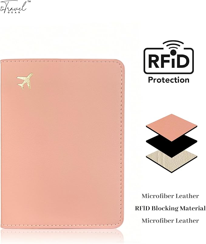 Passport Holder for Travel Essentials, RFID Blocking Passport Cover Case for - Image 2