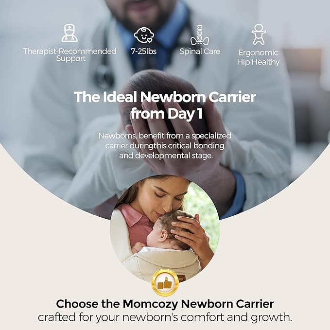 Momcozy Newborn Carrier WeeSnug- Lightweight and Cozy Comfort - Image 2