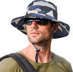 Sun Hats for Men Women Fishing Hat UPF 50+ Breathable Wide Brim Summer UV by Rosoz