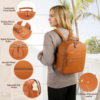 Small Camera Backpack, Classic PU Leather - Image 4