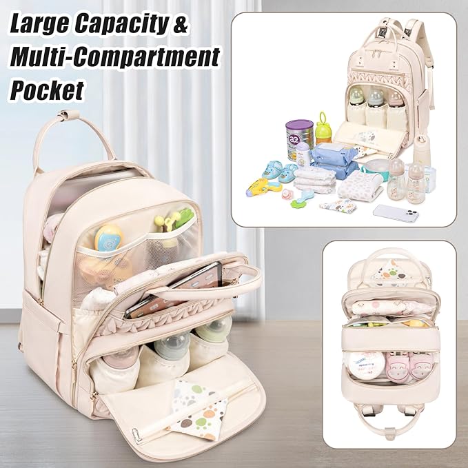 Diaper Bag Backpack, Stylish Baby Diaper Bag, Waterproof Travel Diaper - Image 6