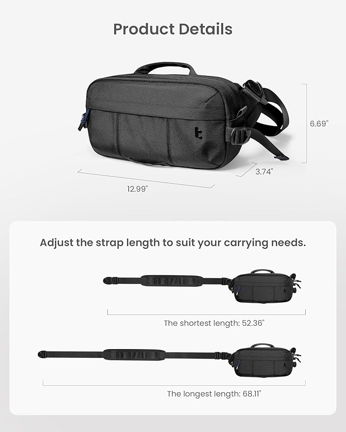 tomtoc 5.5L Sling Bag for Nintendo Switch 2, Heavy Duty Crossbody Bag for - Image 8