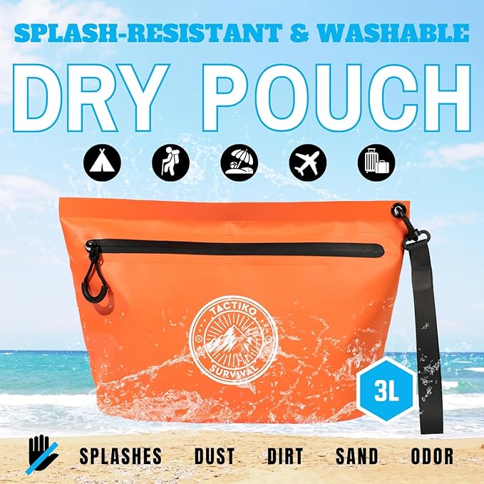 3-Pack Tactiko Heavy-Duty Splash Water Resistant Zipper Pouches - Image 2