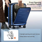 Expandable Carry On Luggage Airline Approved, 20 Inch Lightweight ABS+PC Hard - Image 3