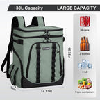 Beach Cooler Backpack for Men 36cans Insulated Backpack Cooler Lunch Bag for - Image 3