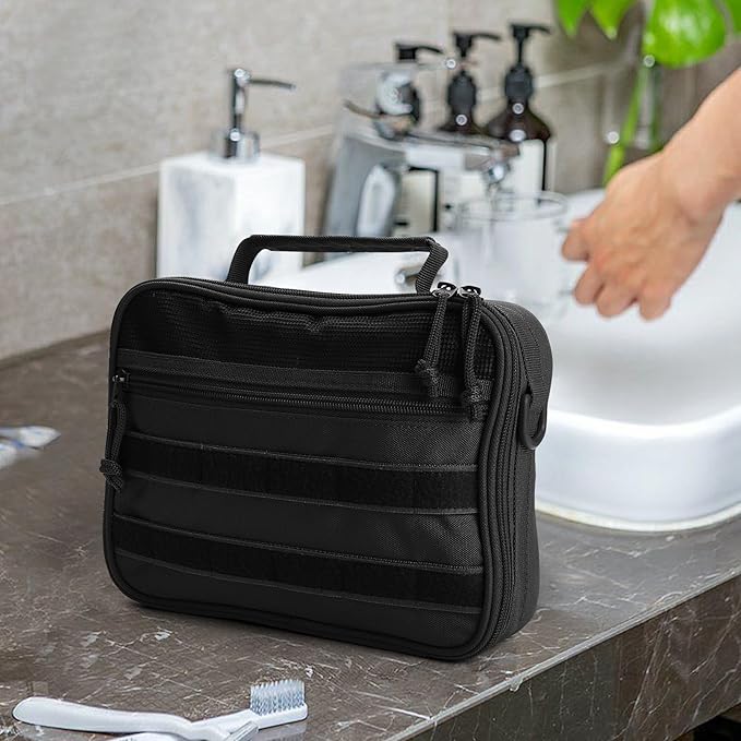 Travel Toiletry Bag for Men and Women, Hanging Travel Toiletries Organizer Dopp - Image 2