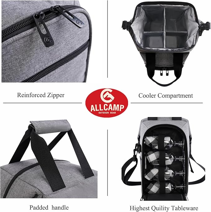 ALLCAMP 4 Bottle Wine Gift Bag - Image 5