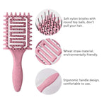 Curl Defining Brush,2024 Curly Hair Brush,Vented Hair Brush for Detangling, Shaping and Defining Curls For Women and Men Less Pulling (2Pcs Green)