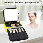 Travel Makeup Bag with LED Mirror Travel Makeup Organizer with 3 Lighted - Image 3