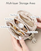 Vlando Small Travel Jewelry Case, Travel Gifts - Image 2