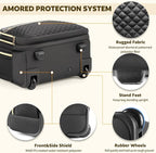 Small Rolling Backpack for Women, Lightweight Travel Backpack - Image 5