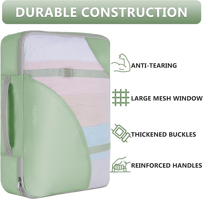 8 Set Packing Cubes for Travel, Anti-Tearing Suitcase Organizer for Luggage - Image 4