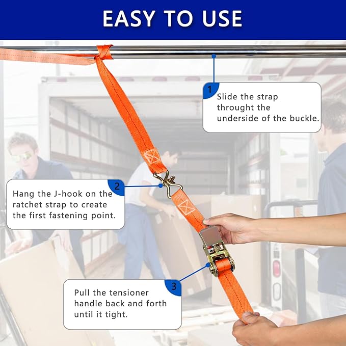 Ratchet Straps, 1 Inch x 16.4 Feet - Image 5