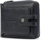 Men's brand buckle driver's license zipper genuine leather wallet, large by Alwaysoneoptionfitforyou