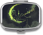 Metal 2 Compartment Pill Organizer Travel Friendly Portable Compact Pill Box by Choosetheproductsyoulike