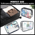 16 Pack Waterproof Cosmetic Bag TSA Approved Toiletry Bag, Portable Travel Pouch - Image 5