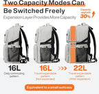 mixi Large Capacity Travel Laptop Backpack, Lightweight Durable College Bookbag - Image 4