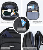 Backpack for Men Women, School Backpack, Large Quilted College Bookbag for Men - Image 4