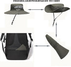 Womens Summer Sun Hat Beach Hat Wide Brim Outdoor UV Protection Hat Foldable - Image 4