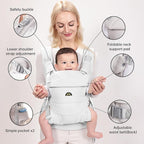 Baby Carrier for Newborns to Toddlers, Adjustable, Ultra-Soft and Weightless - Image 5