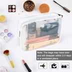 APREUTY Clear Makeup Bags, TSA Approved 6 Pcs Cosmetic Makeup Bags Set Clear PVC - Image 3