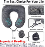 napfun Travel Pillow for Airplane, Premium Memory Foam Neck Pillow for Flight - Image 5