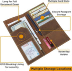 WANDERINGS Genuine Leather Passport Wallet - Image 2