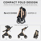 2 in 1 Baby Stroller, Convertible Bassinet Pushchair - Image 7