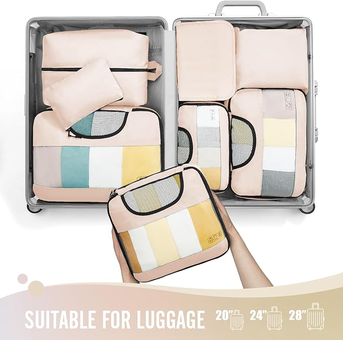 Veken 8 Set Packing Cubes, Travel Gifts - Image 3