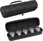 Juntan 5 Slots Hard Watch Travel Case, Portable Nylon Zipper Storage Organizer by JuntanWatchBands