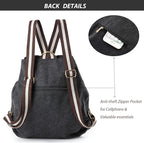 Goodhan Women Canvas Backpack Daypack Casual Shoulder Bag, Vintage Heavy-duty - Image 3