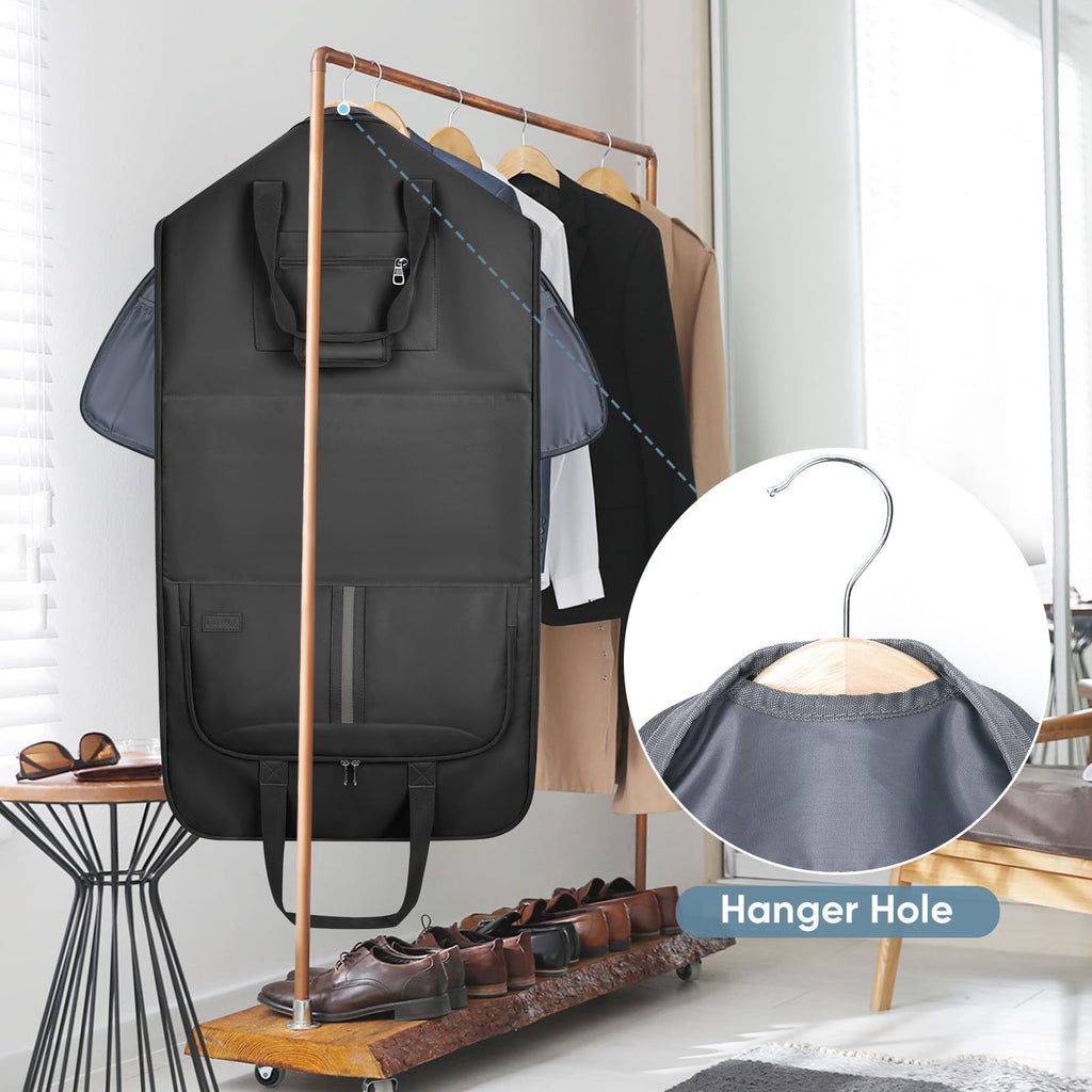 Garment Bags for Travel (Pure Black)
