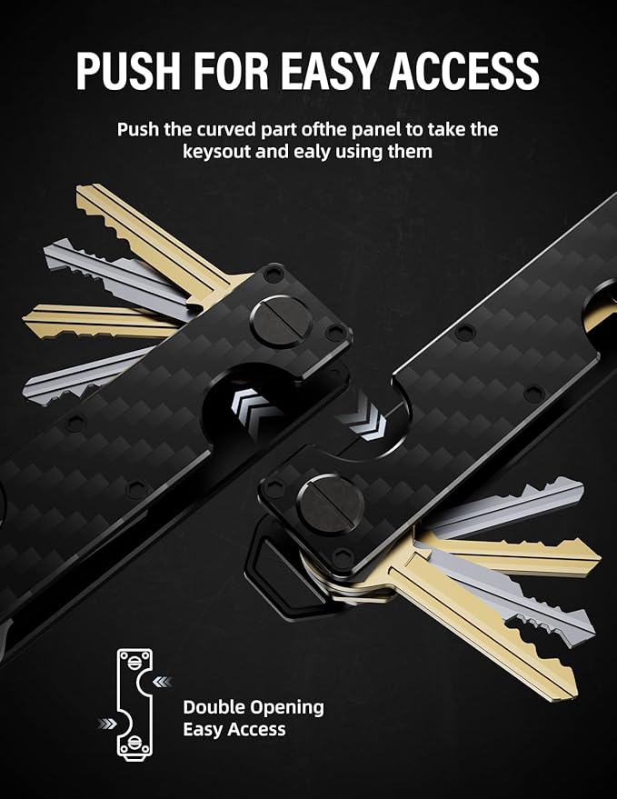 Key Organizer Key Holder Compact Key Case Minimalist Metal Key Chain Key Holder - Image 5
