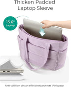 BAGSMART Tote Bag for Women, Lightweight Puffy Tote Bag - Image 3