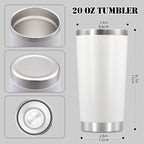 20 oz Tumbler with lid Double Wall Vacuum Insulated Tumblers Stainless Steel - Image 5