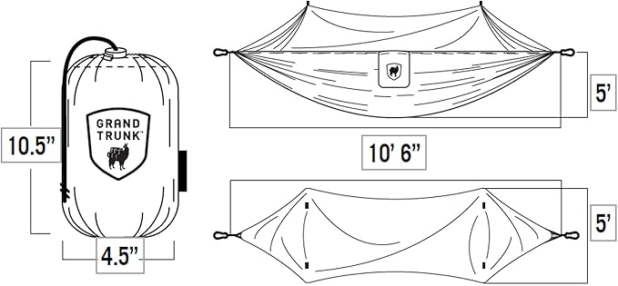 Grand Trunk Skeeter Beeter Pro Mosquito Hammock: Portable Bug Prevention Hammock - Image 5