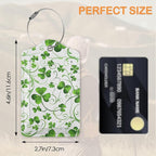 St. Patrick’s Day 3 PCS Luggage Tags, Lucky Clovers Leather Suitcase Tags - Image 2