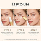 Blanc Cover Cream Stick, Korean Color-Changing Foundation Stick Full Coverage Base Concealer Makeup Dual-Ended with Detachable Brush for a Flawless Look (Dark Skin)