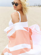 Coral Microfiber Beach Towel by Laguna Beach Textile Co - Image 2