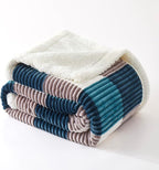 PU MEI Sherpa Blanket Twin Plaid Thick Bed Blanket, 90”*80” Super Soft Flannel - Image 7