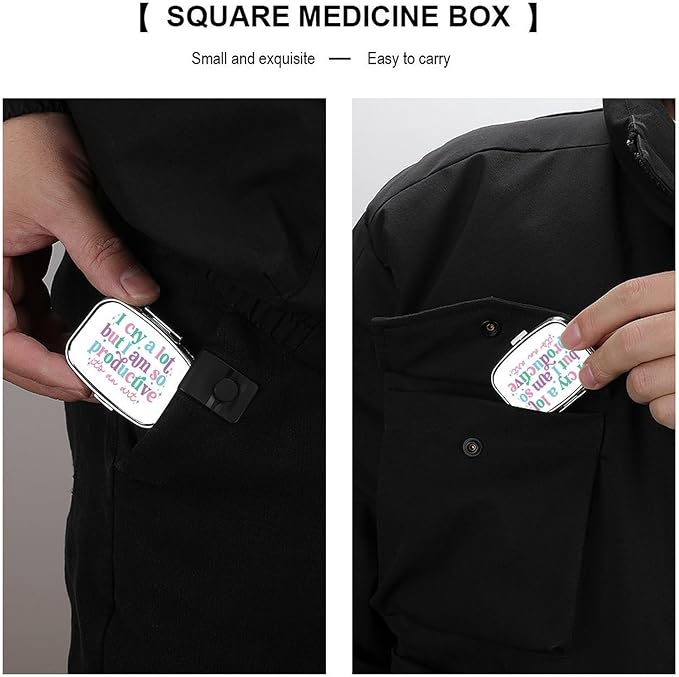 Metal 2 Compartment Pill Organizer Travel Friendly Portable Compact Pill Box - Image 5