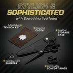 Fagaci Hair Thinning Scissors 6" with 440C Steel, Extreme Sharpness & Precise Cuts Texturizing Shears, Professional Hair Scissors, Barber Scissors Set, Slim Blades Texturizing Scissors
