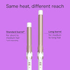 Conair Double Ceramic 1-Inch Long Barrel Curling Iron, 1-Inch Barrel Creates Classic Curls to Loose Waves, Hair Curler for Use on Short, Medium, & Long Hair, White/Rose Gold