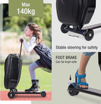 20" Scooter Suitcase for Kids, 2-in-1 Ride On Luggage - Image 3