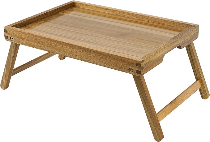 VaeFae Acacia Bed Table Tray, Wooden Breakfast Tray by VaeFaeDirect