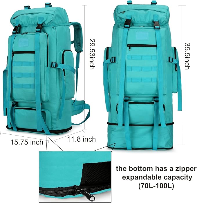 Hiking Backpack for Men 70L/100L Camping Backpack Military Rucksack Molle 3 - Image 4