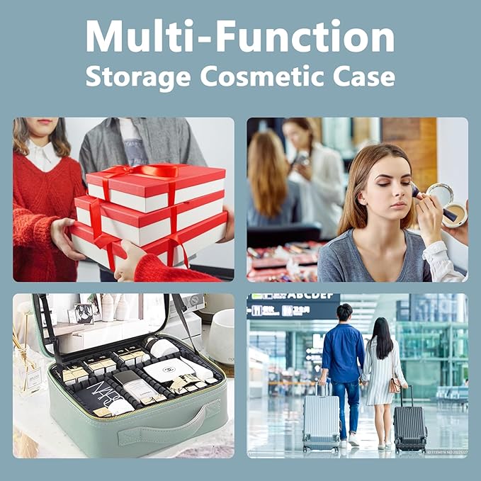 Travel Makeup Bag for Women and Makeup Artists Cosmetic Organizer Large Makeup - Image 5