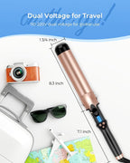 1 3/4 Inch Extra Long Barrel Curling Iron, 1.75 Large Barrel for Long Hair Ceramic Tourmaline