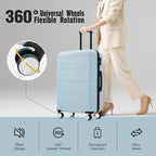 Merax Luggage Sets of 3 Piece Carry on Suitcase Airline Approved, Hardcase - Image 3