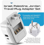 Ceptics Israel, Jordan Power Plug Adapter Travel, 20W PD & QC, Safe Dual USB & - Image 5